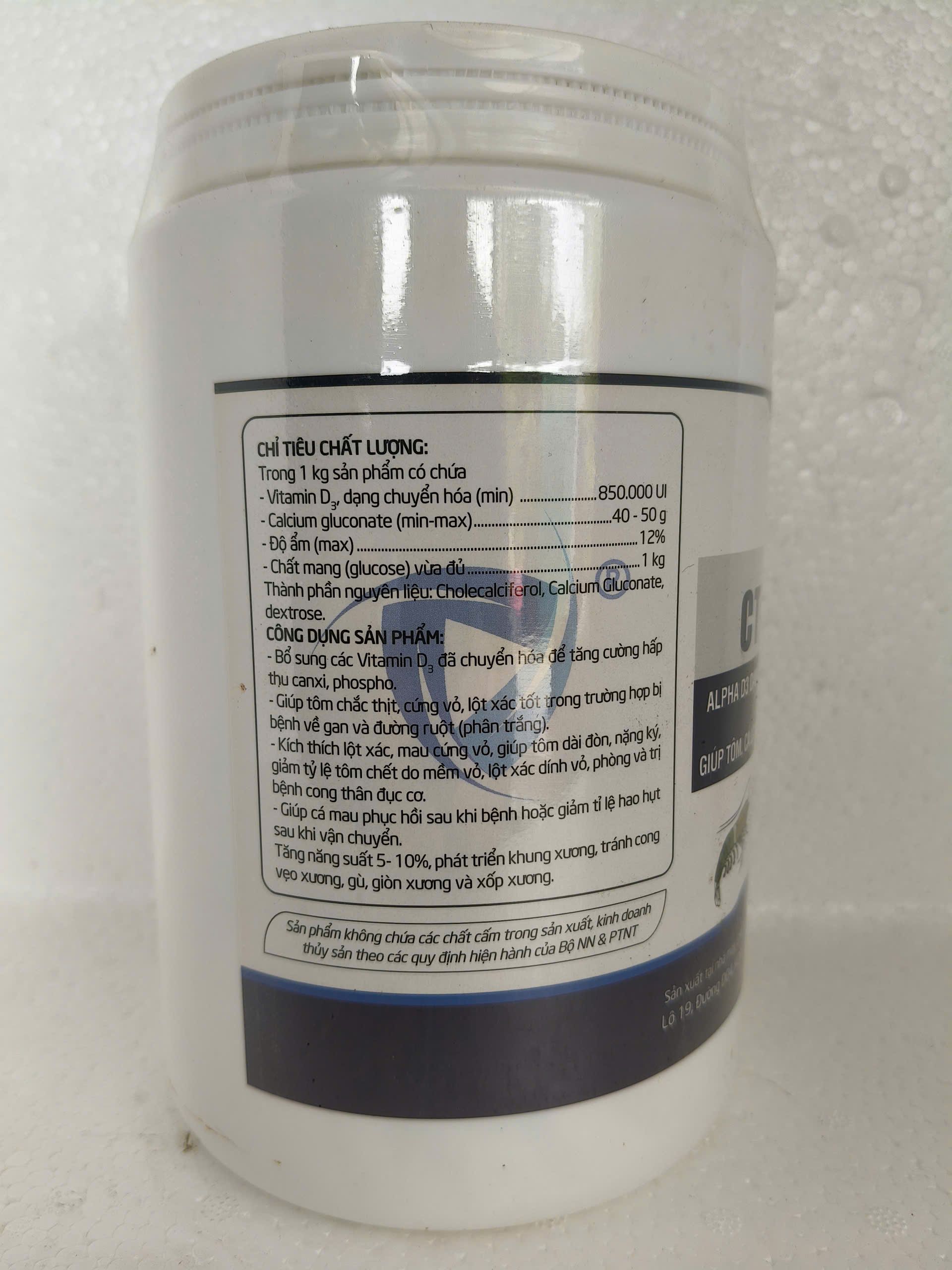 CT ALPHA D3 1kg Châu Thành Aqua tăng hấp thu canxi phospho cho tôm cá