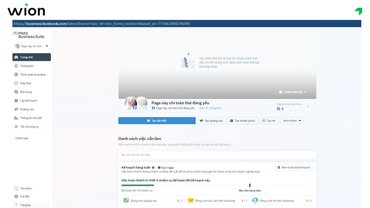 Truy cập nhanh đường dẫn đổi tên fanpage