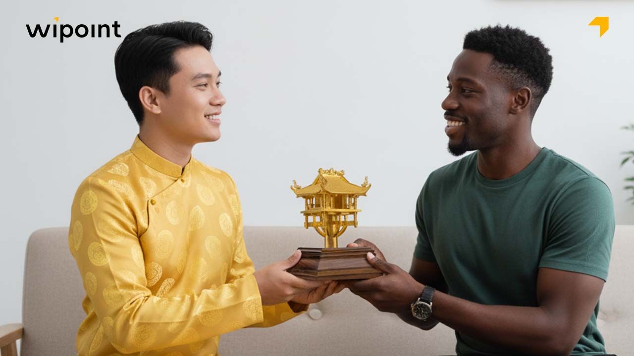 Tặng quà lưu niệm cho người nước ngoài