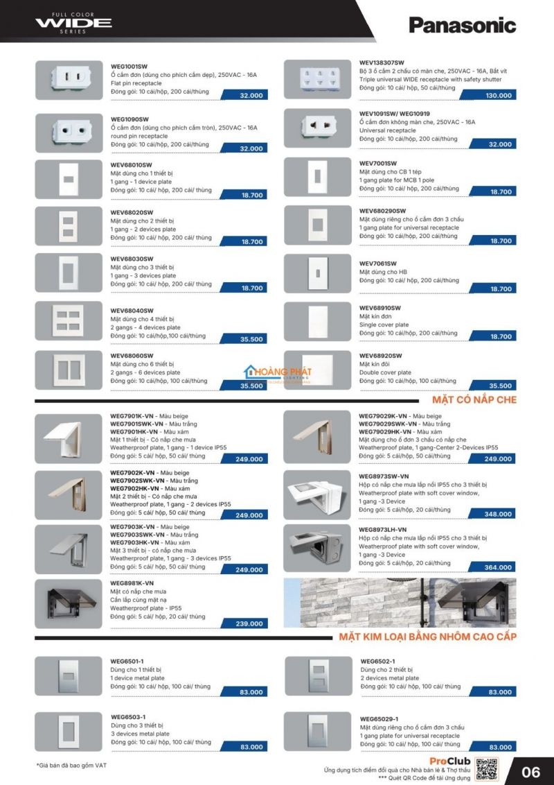 Catalogues thiết bị điện Panasonic mới nhất 2026