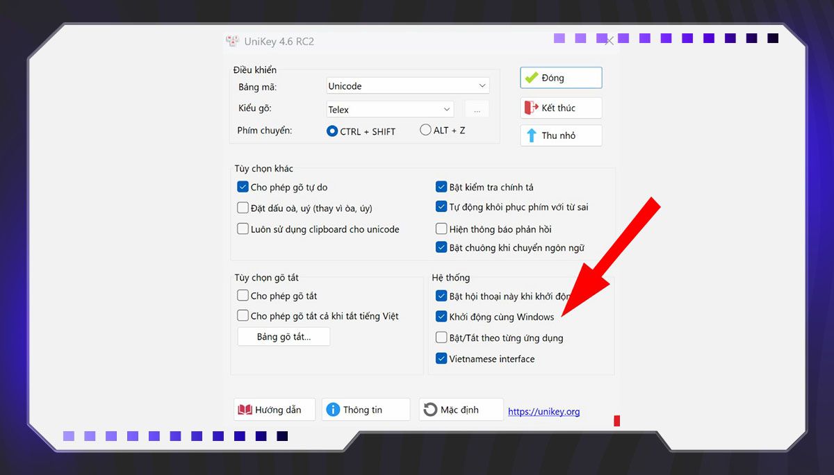 Bật Unikey trong Settings