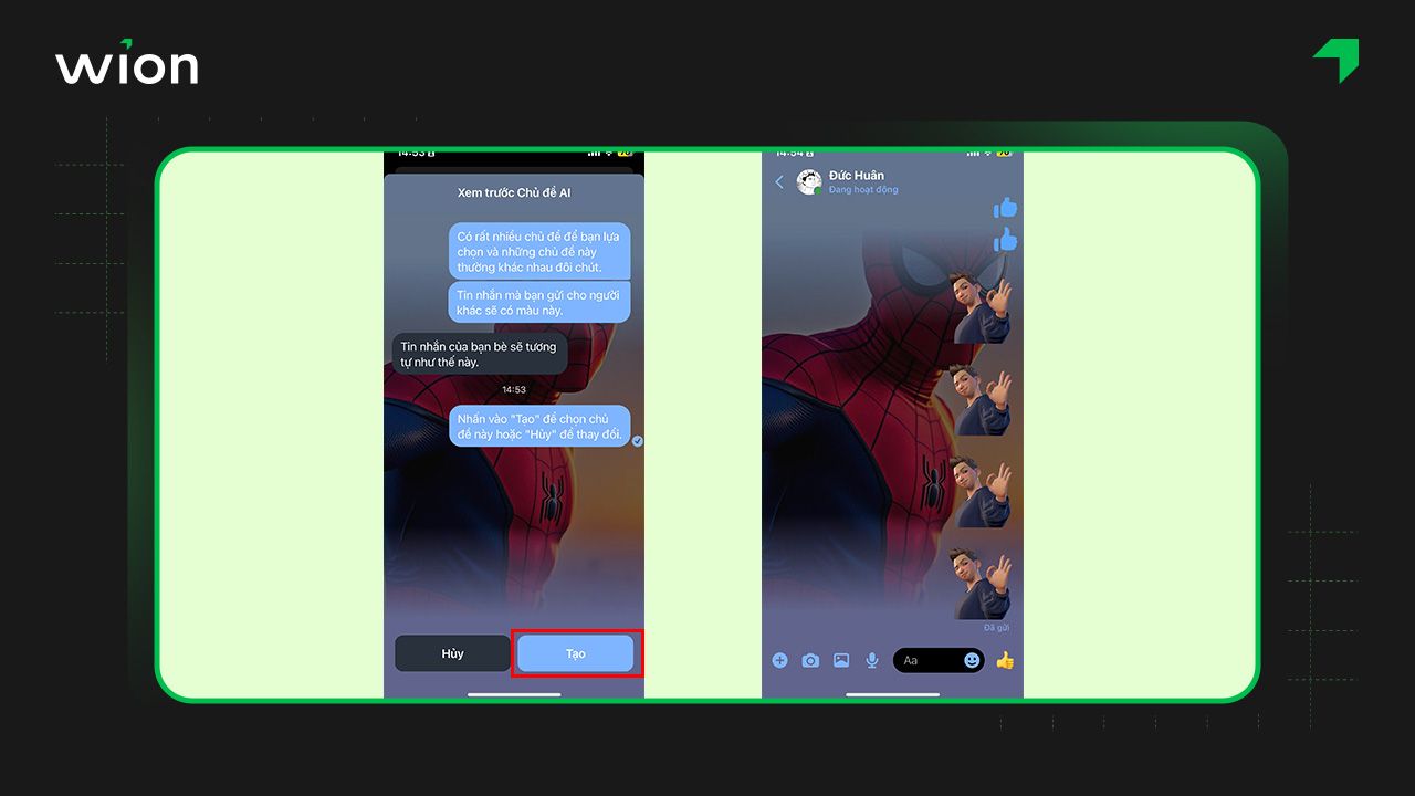 Bước 4 - Cách tạo chủ đề Messenger bằng AI