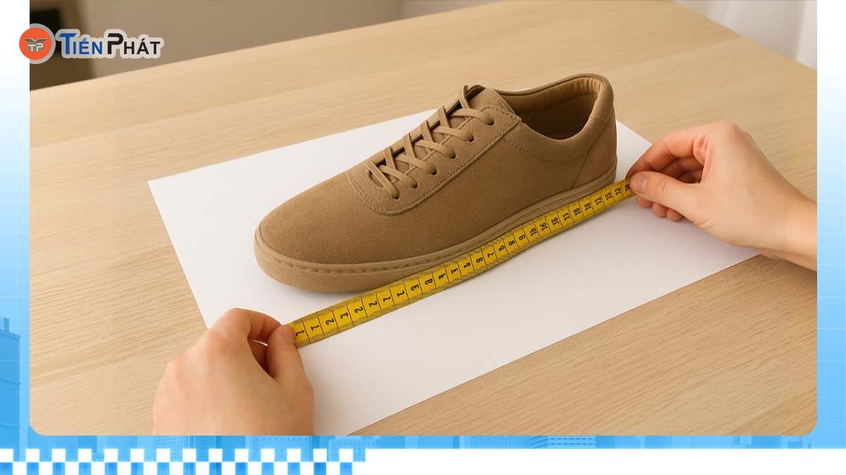 Hướng dẫn đo giày để chọn kích thước hộp phù hợp