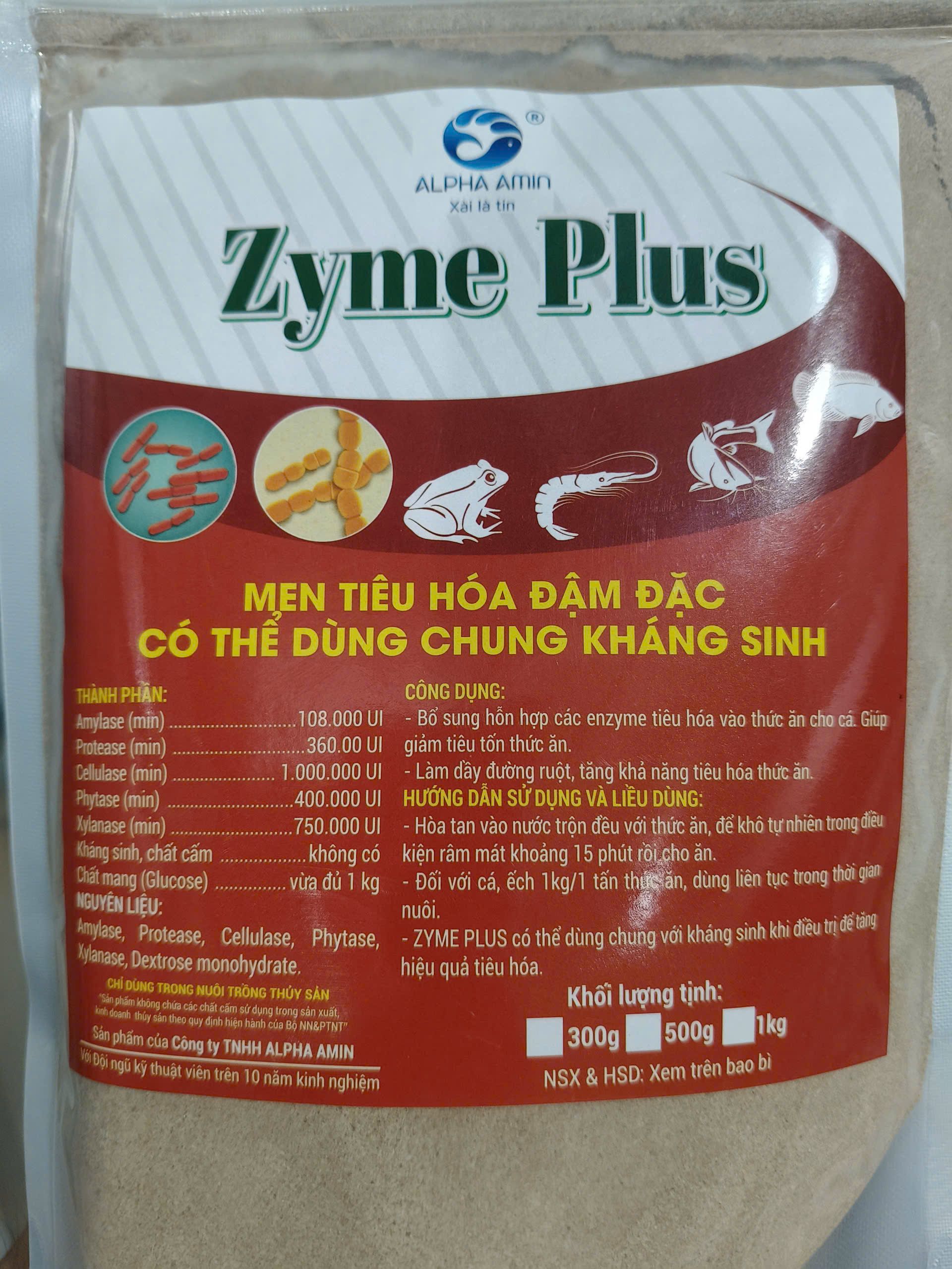 ZYME PLUS men tiêu hóa đậm đặc dùng chung kháng sinh cho tôm cá