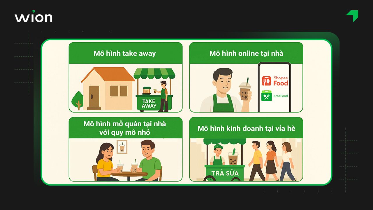 Gợi ý các mô hình kinh doanh trà sữa tại nhà phổ biến hiện nay