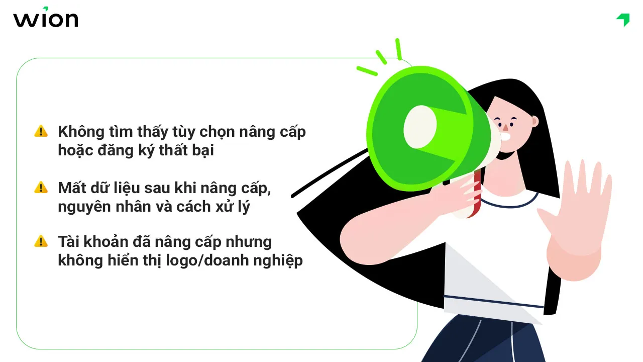 Vấn đề thường gặp khi đăng ký hoặc nâng cấp Zalo Business