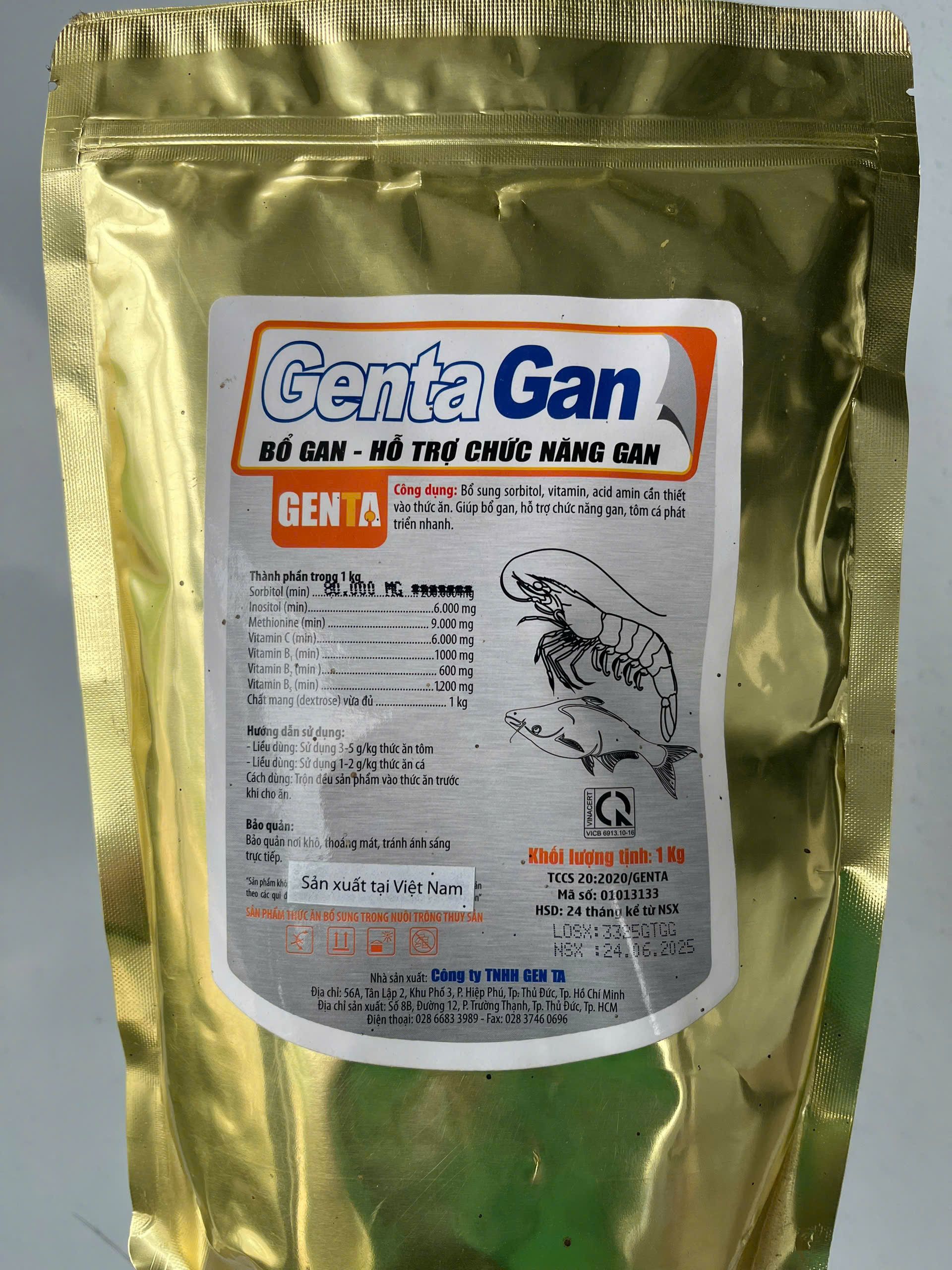 Genta Gan 1kg - Bổ gan hỗ trợ chức năng gan cho tôm cá