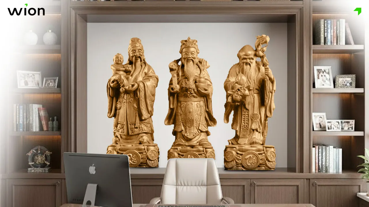 Đặt tượng Phúc Lộc Thọ ở phòng làm việc