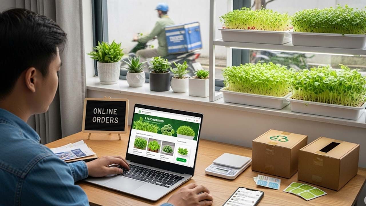 Mô hình kinh doanh rau mầm online
