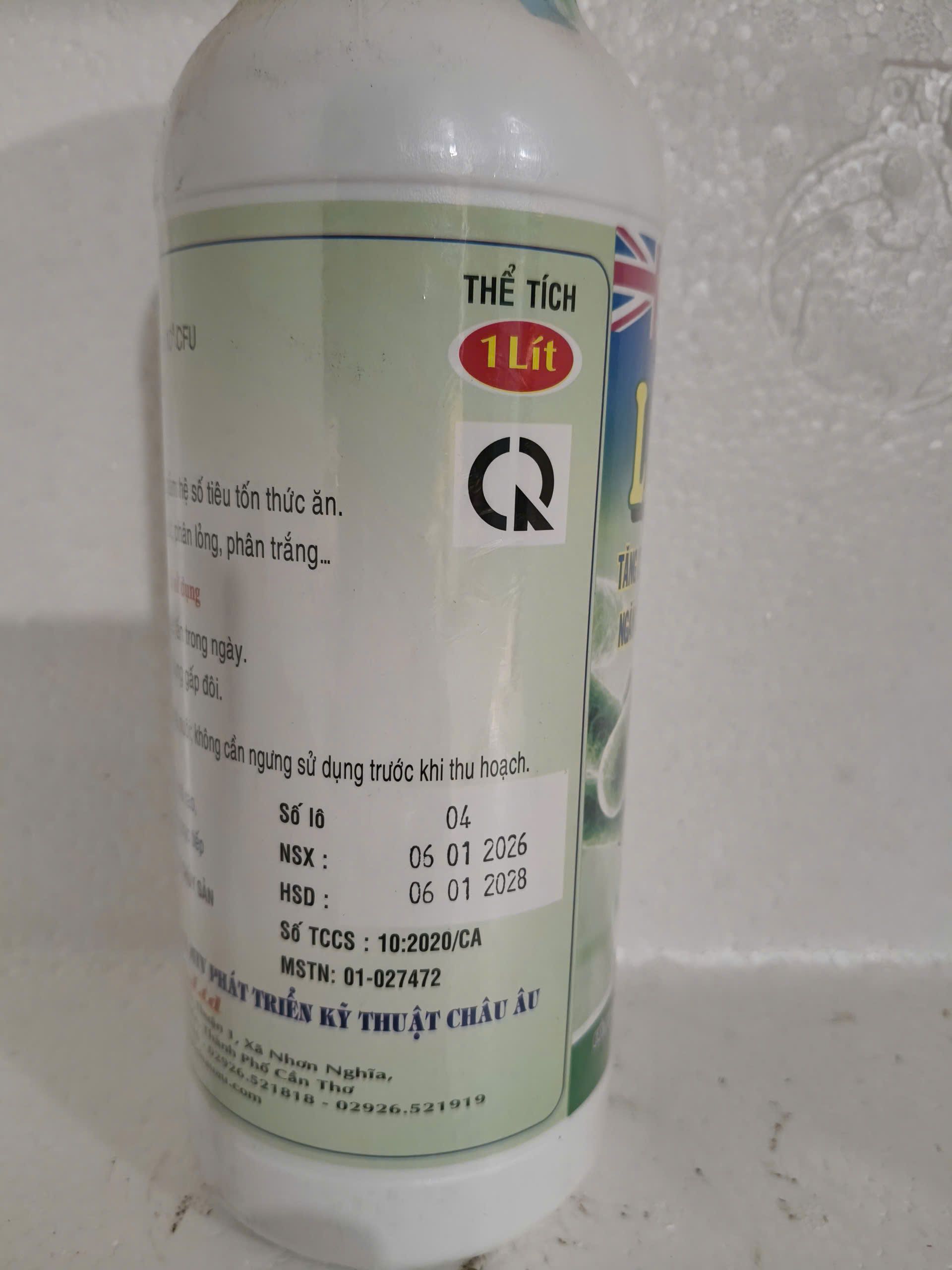 Thông tin sản phẩm Lactozyme 1 lít chế phẩm sinh học thủy sản
