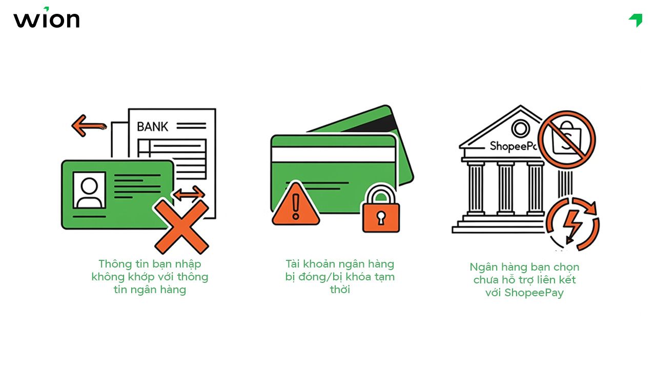 Liên kết tài khoản ngân hàng với Shopee bị lỗi không hợp lệ