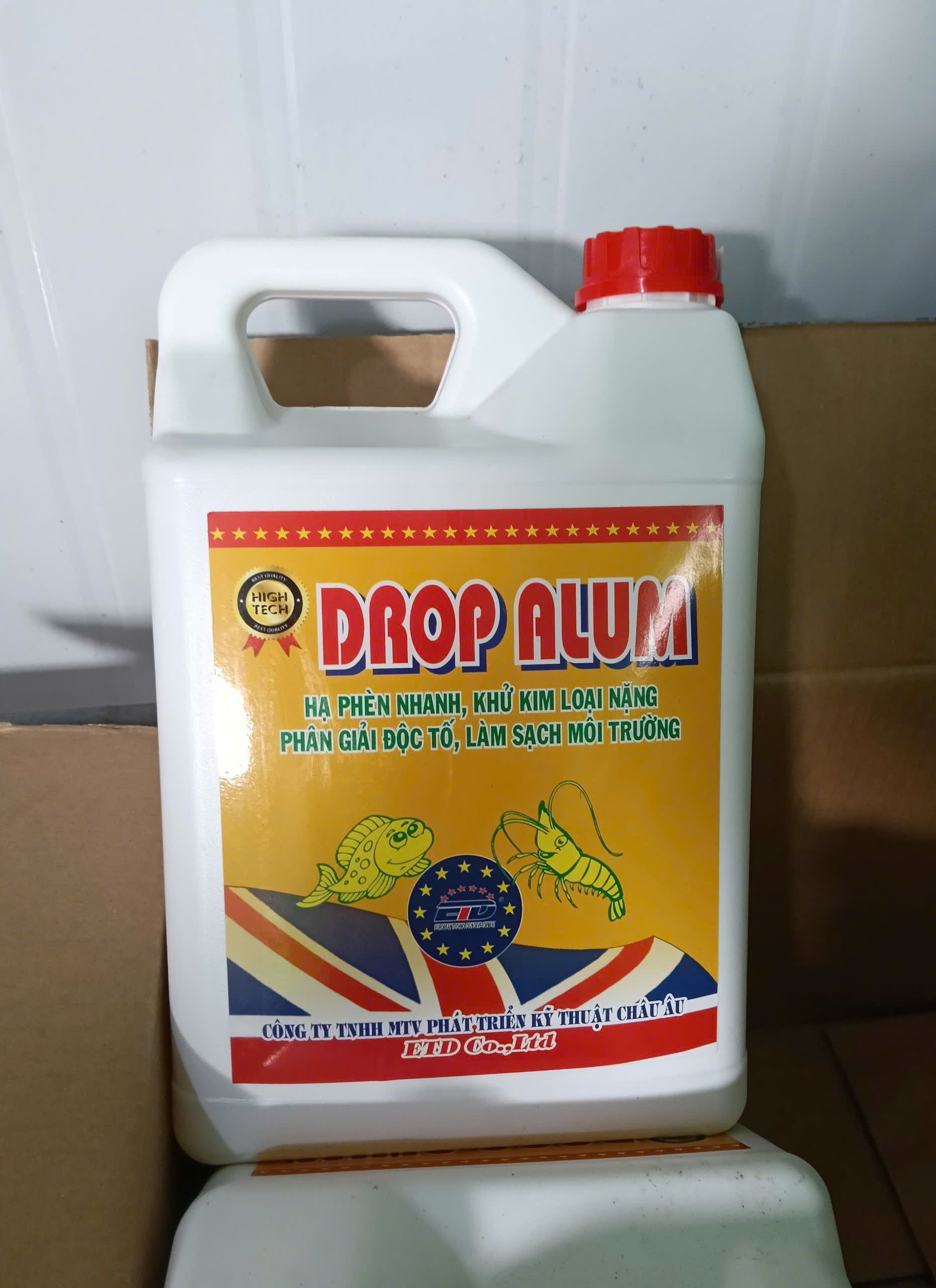 DROP ALUM 5 lít hạ phèn khử kim loại nặng ao nuôi