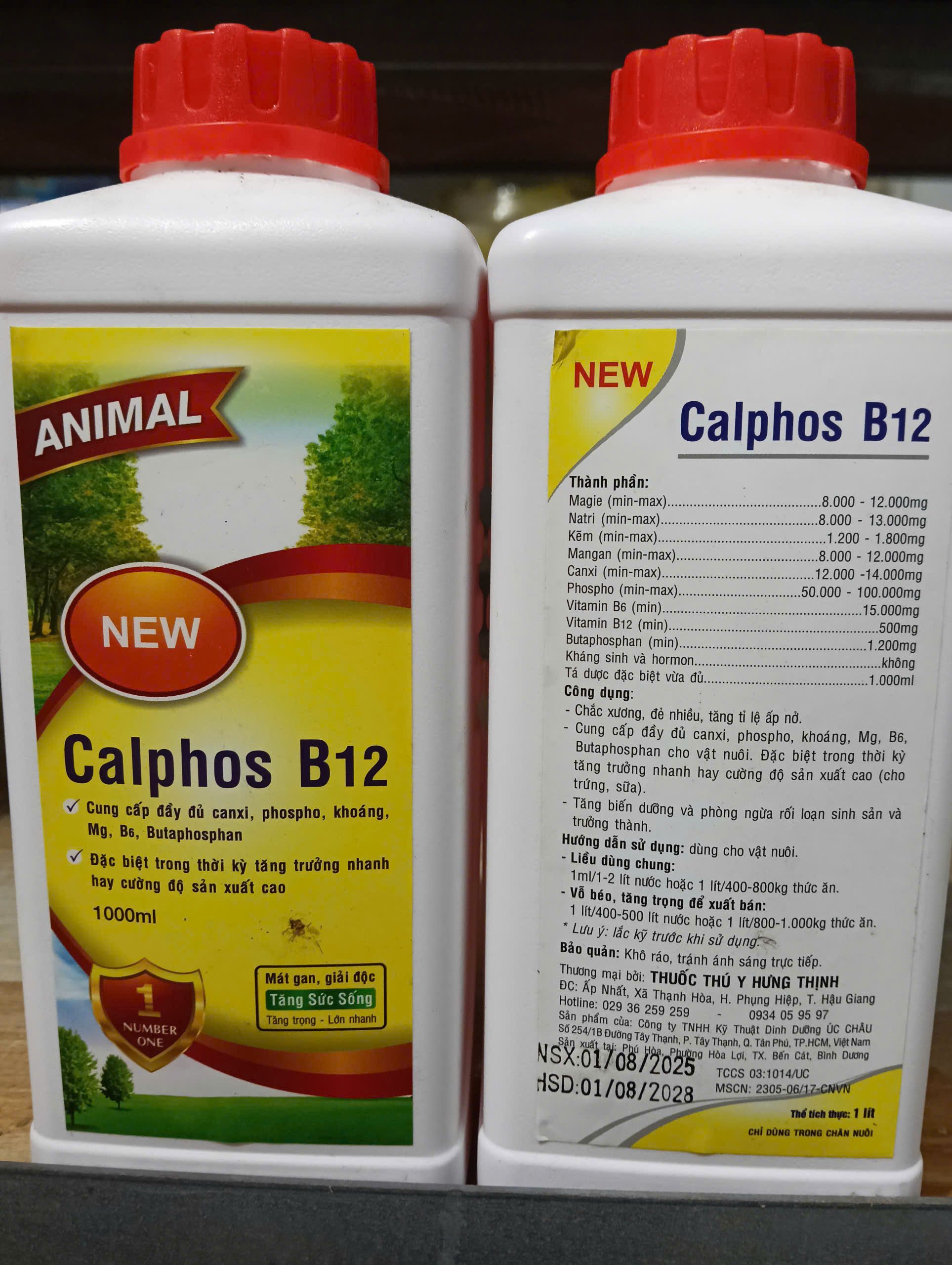Calphos B12 chống cong thân tăng sức khỏe cá tôm