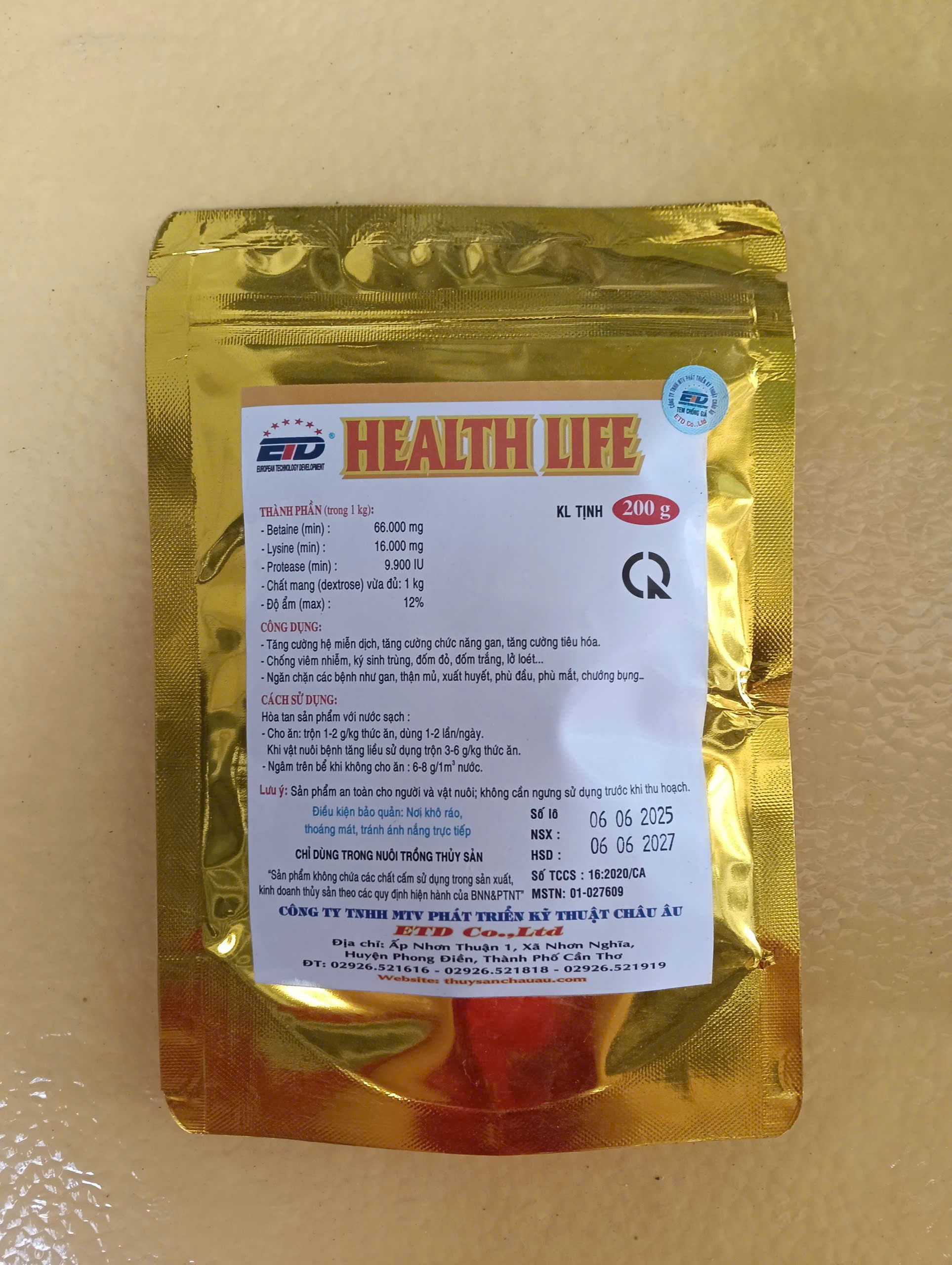 Thành phần công dụng HEALTH LIFE cho tôm cá lươn ếch