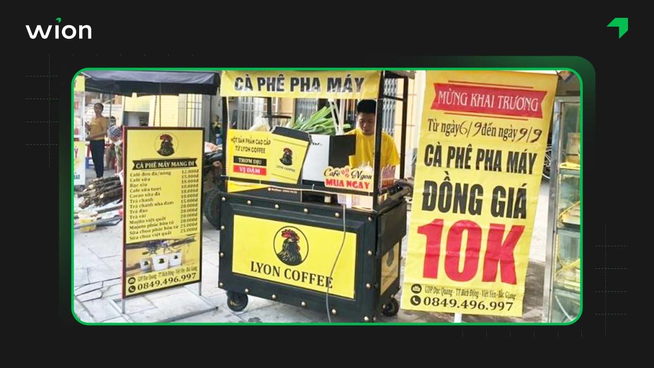 Lyon Coffee thương hiệu nhượng quyền cafe take away