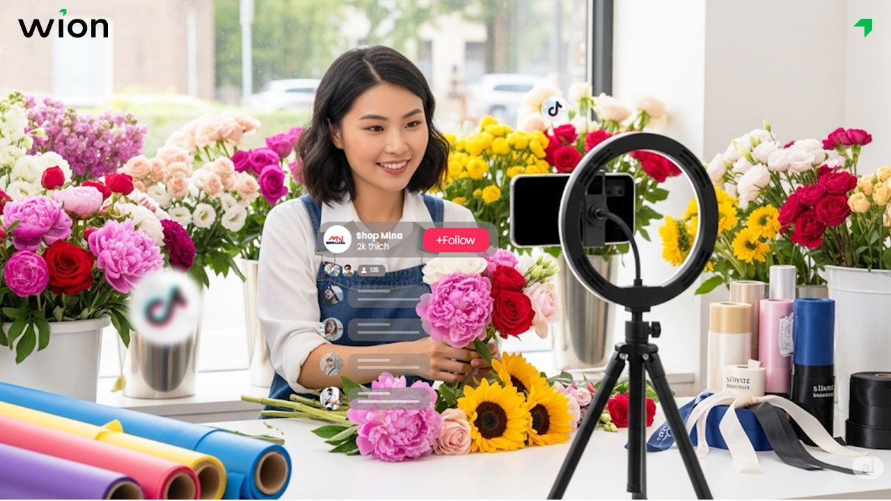 Kinh doanh hoa tươi online bằng TikTok