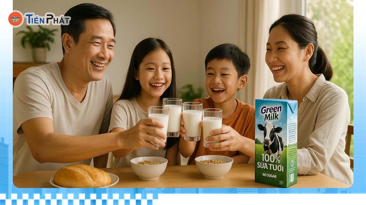 Hộp sữa 1 lít – Dành cho gia đình