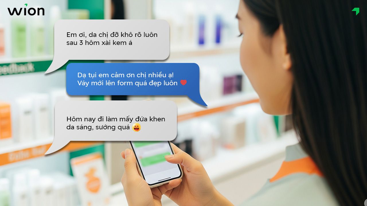 Mẫu content feedback cho shop mỹ phẩm