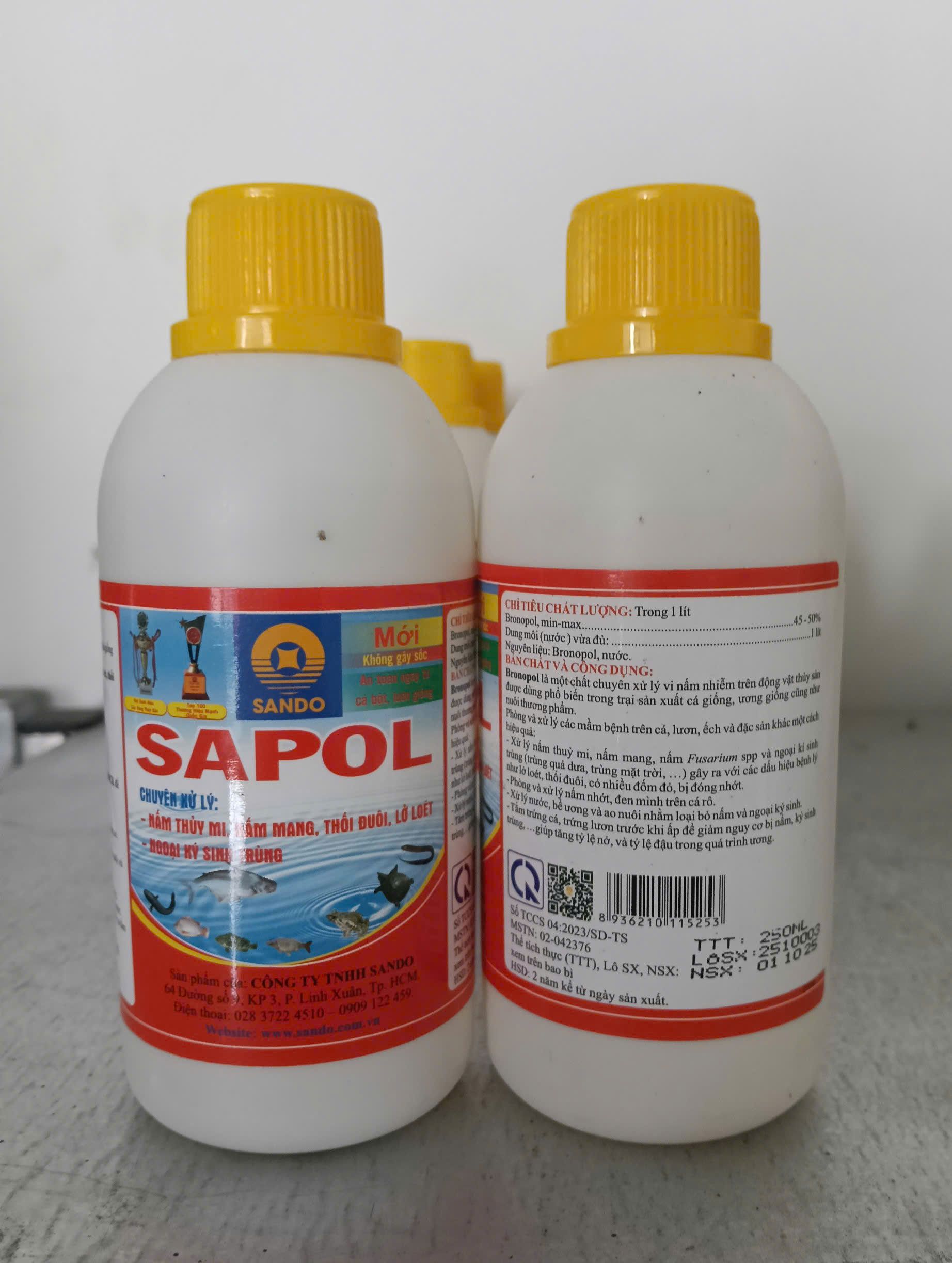 Thành phần công dụng SAPOL thuốc thủy sản Sando
