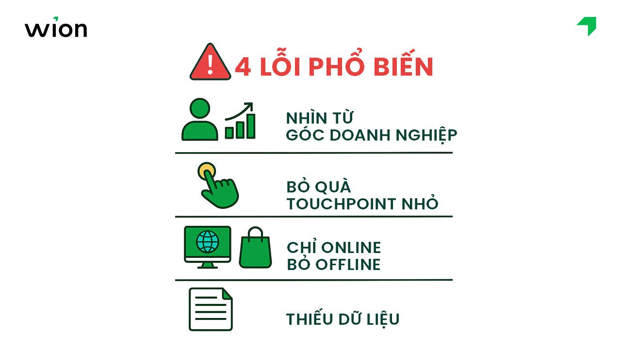 Những sai lầm thường gặp khi xây dựng Customer Journey