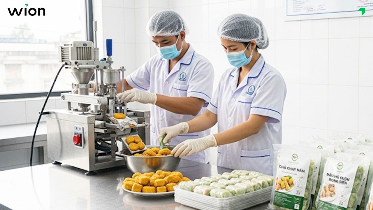 Sản xuất các sản phẩm chay đóng gói