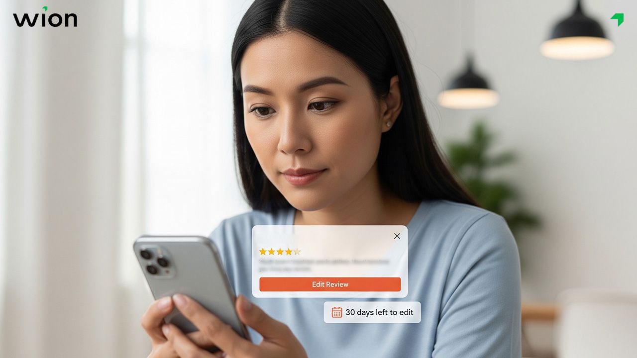 Chỉnh sửa đánh giá trên Shopee