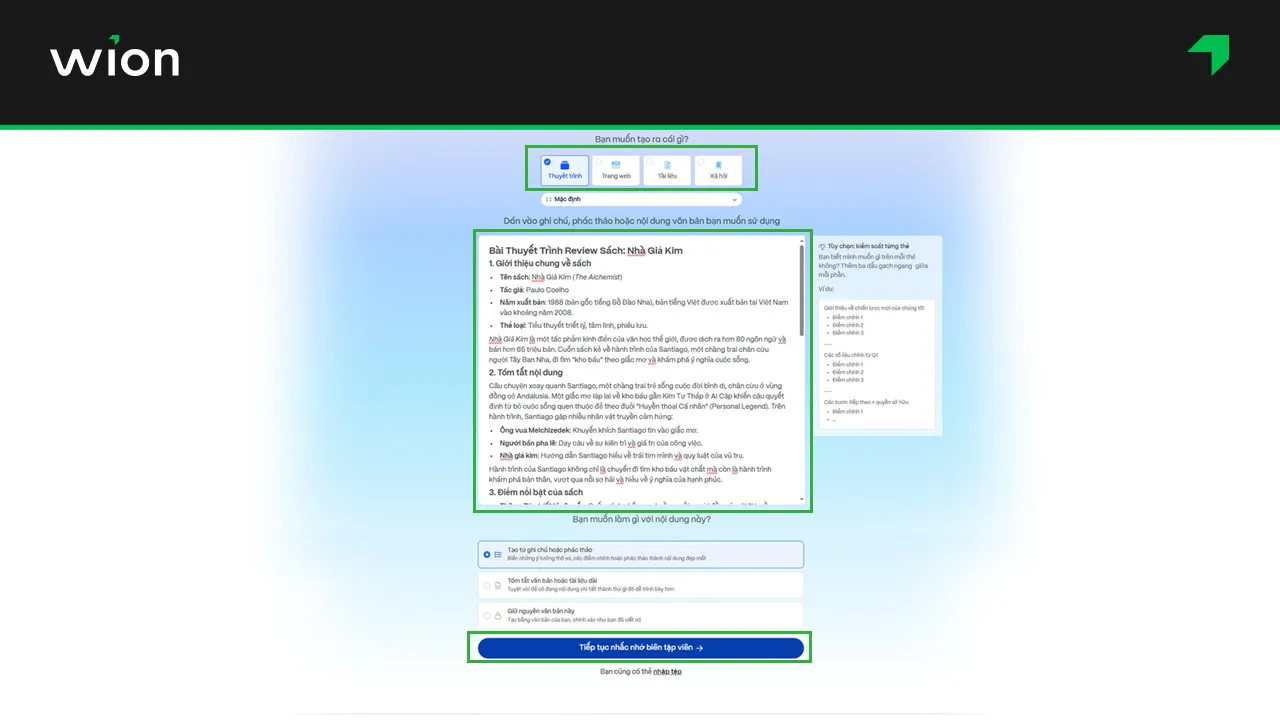Bước 4 - Tạo Powerpoint bằng Gamma