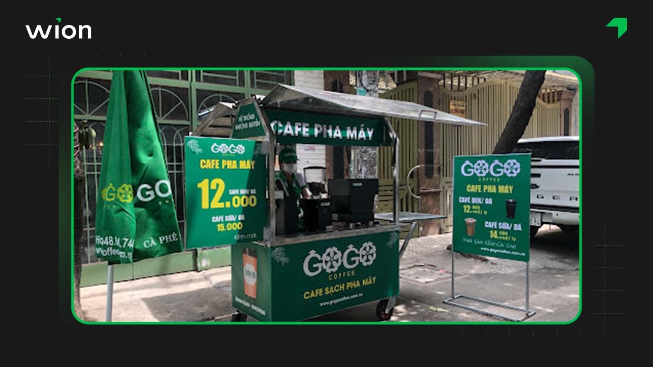 Gogo Cafe thương hiệu nhượng quyền xe cà phê mang đi