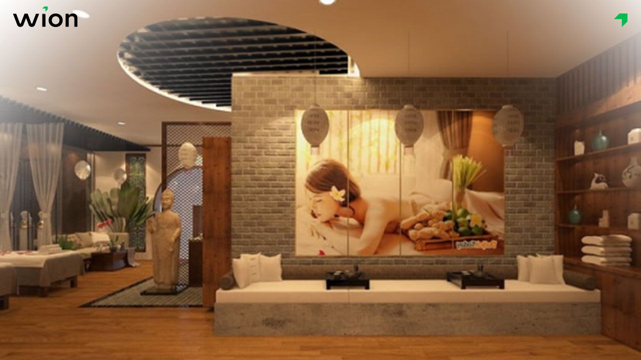 Kiểu trang trí tiệm gội đầu dưỡng sinh Nhật Bản