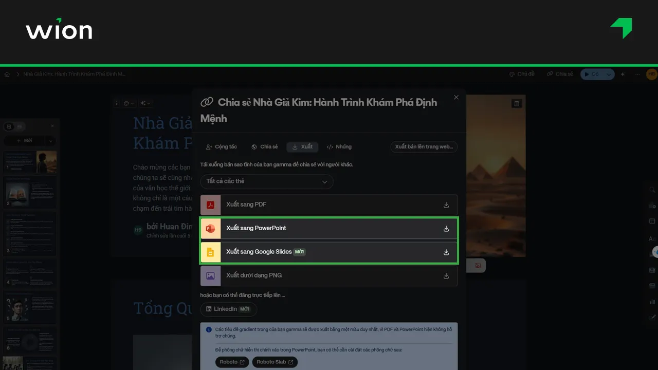 Bước 10 - Tạo Powerpoint bằng Gamma