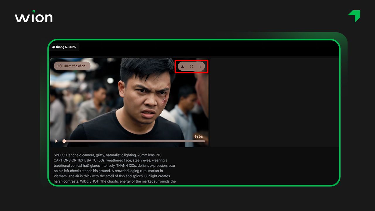 Bước 4 - Cách sử dụng Veo 3 trong Flow của Google Labs để tạo video