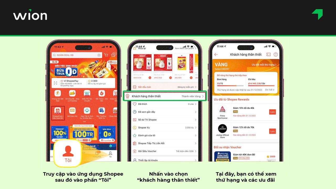 Shopee rewards ở đâu?