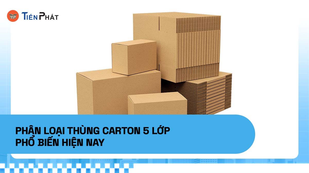 Phân loại thùng carton 5 lớp phổ biến hiện nay