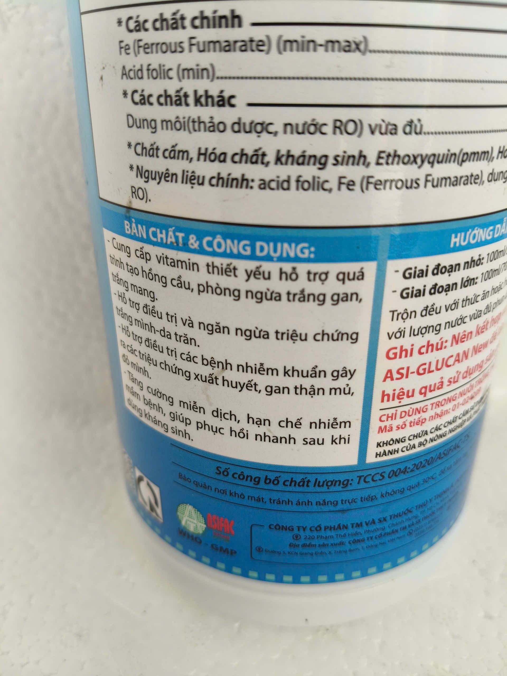 Công dụng TẠO MÁU B12 ASIFAC hỗ trợ điều trị trắng gan trắng mang