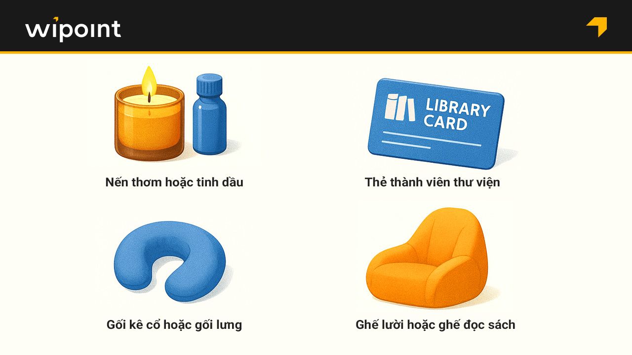 Quà tặng giúp tạo không gian thư giãn khi đọc