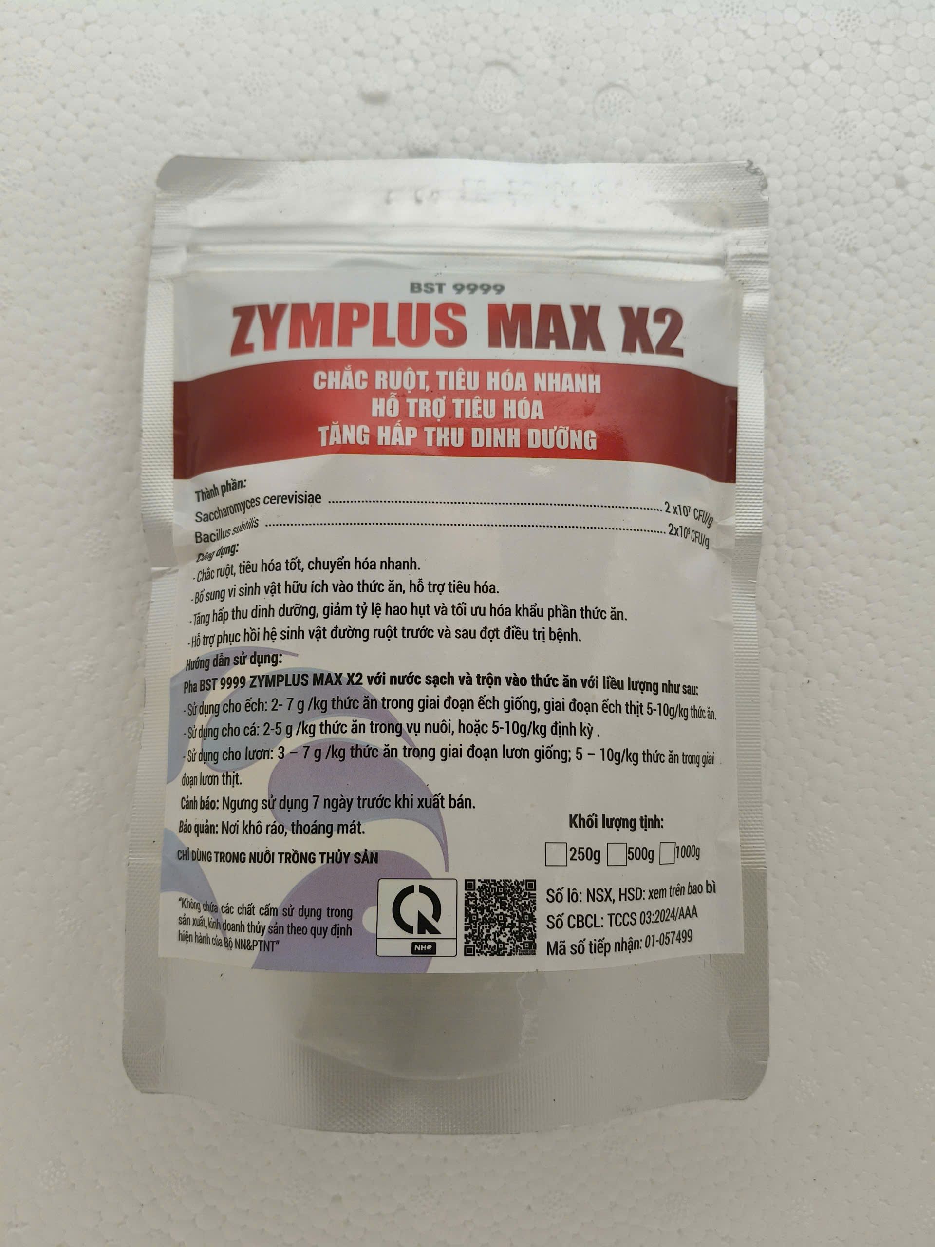 ZYMPLUS MAX X2 men vi sinh hỗ trợ tiêu hóa cho lươn, cá, ếch, tăng hấp thu dinh dưỡng