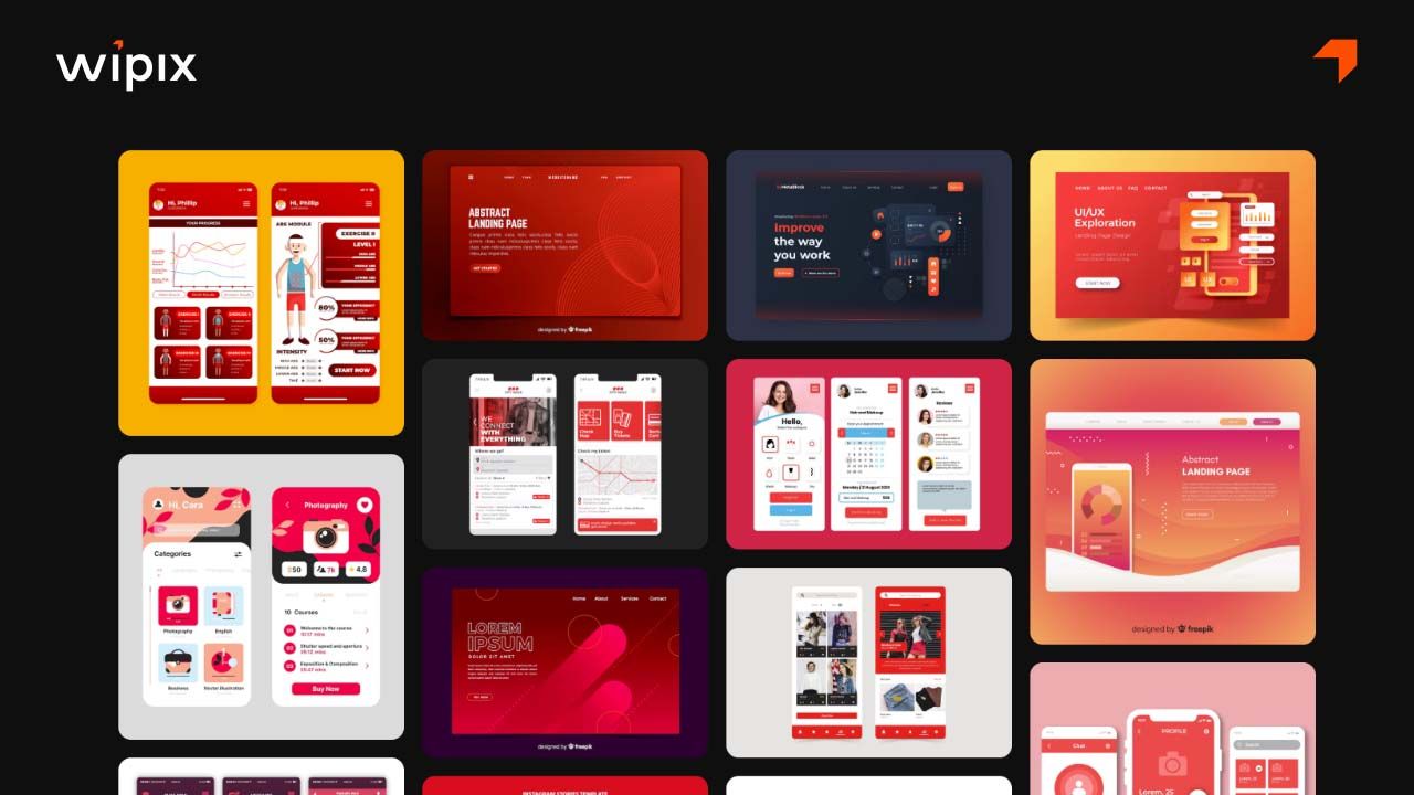 Cách ứng dụng màu đỏ trong bố cục website