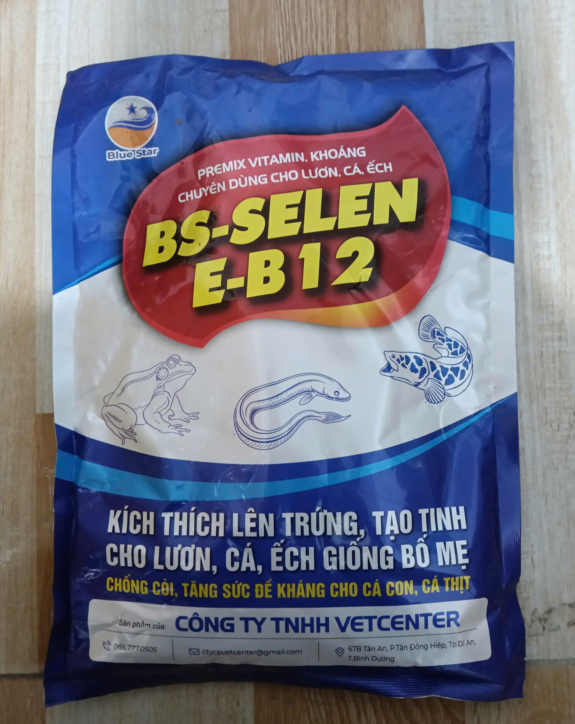 BS Selen E B12 vitamin khoáng kích thích sinh sản lươn cá ếch tăng đề kháng