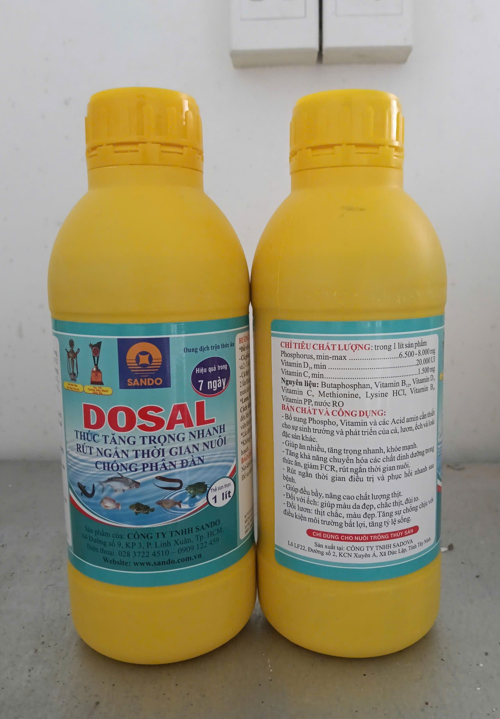 Thành phần và công dụng DOSAL SANDO bổ sung vitamin khoáng thủy sản