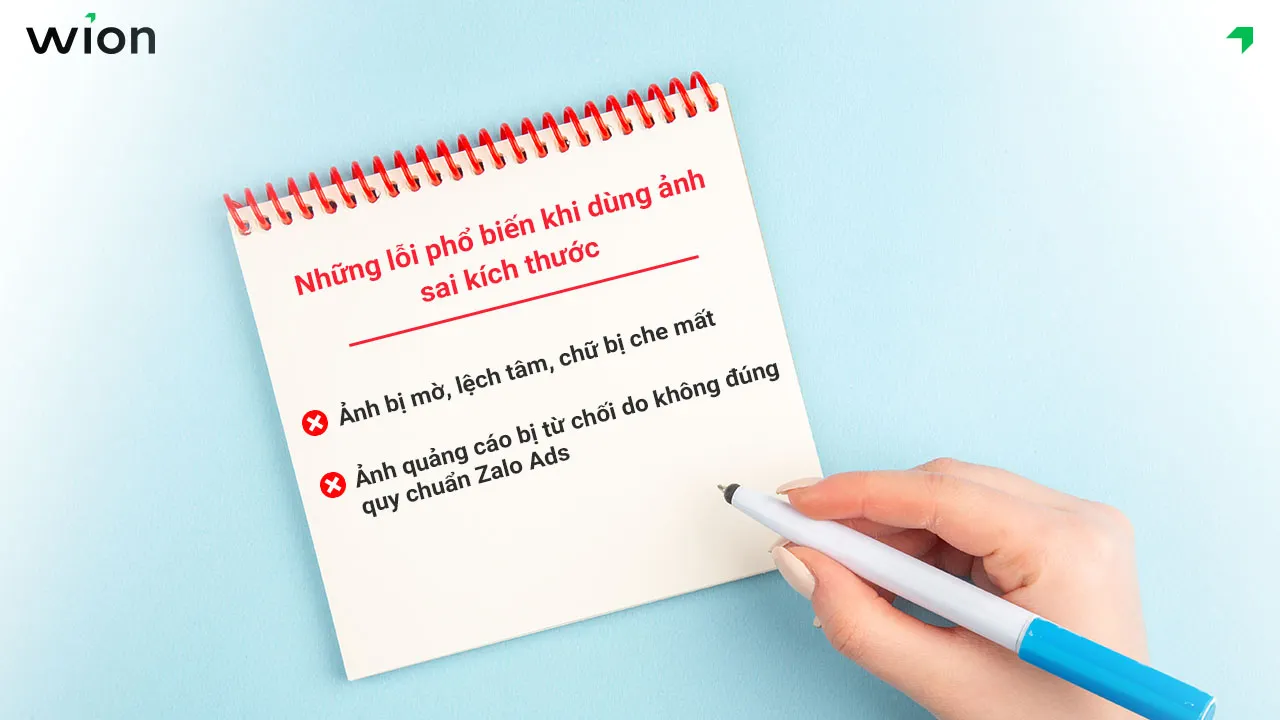 Những lỗi phổ biến khi dùng ảnh sai kích thước ảnh Zalo Ads và cách xử lý