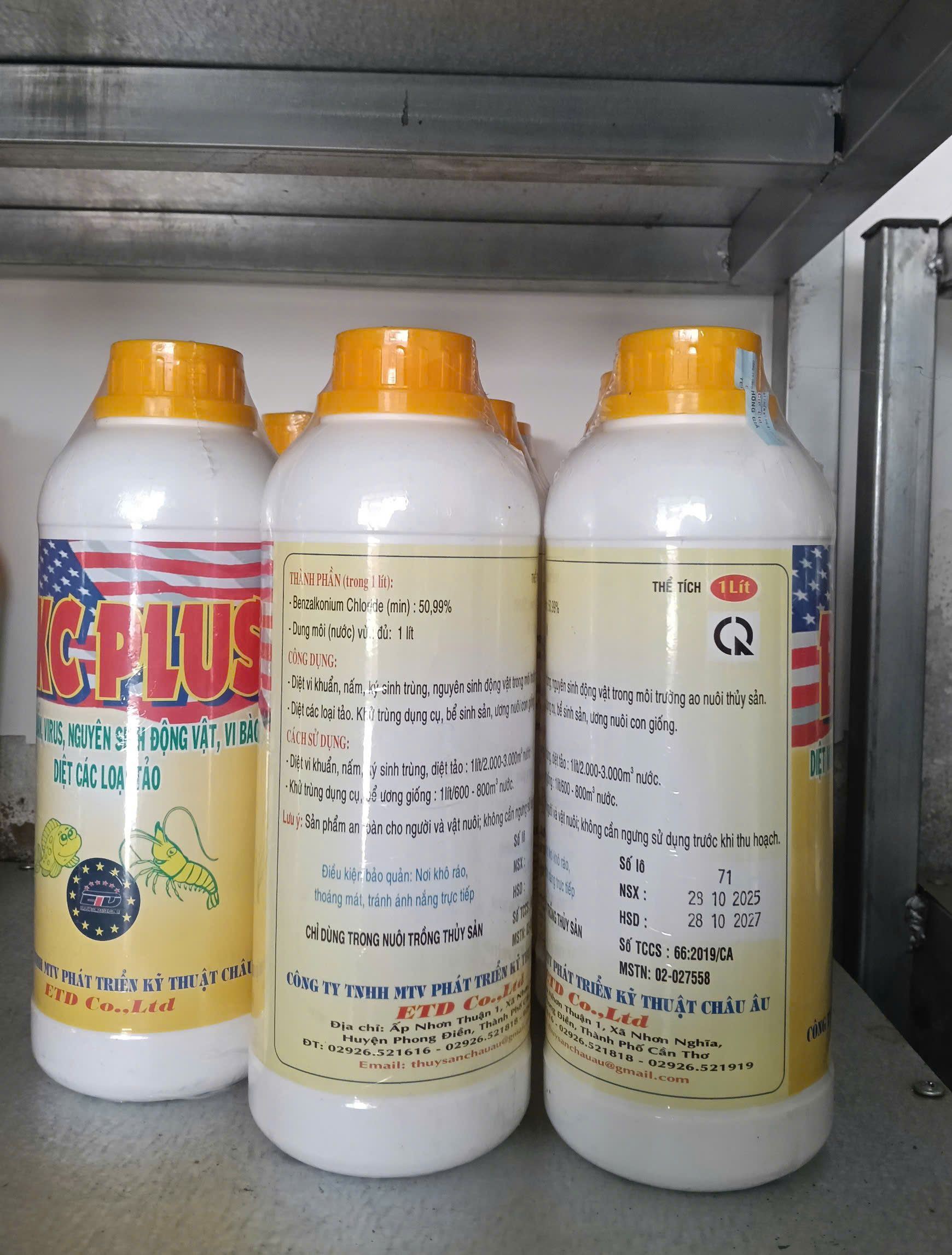 BKC Plus Benzalkonium Chloride xử lý nước ao nuôi diệt khuẩn nấm ký sinh trùng