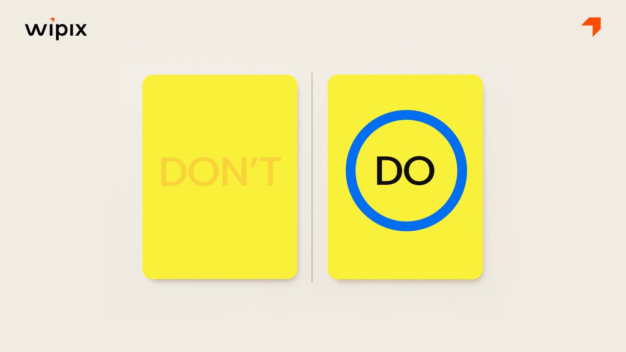 Các lỗi phổ biến khi chọn màu chữ trên nền vàng