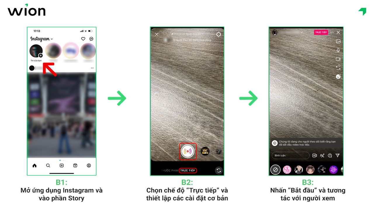Cách livestream trên Instagram qua điện thoại