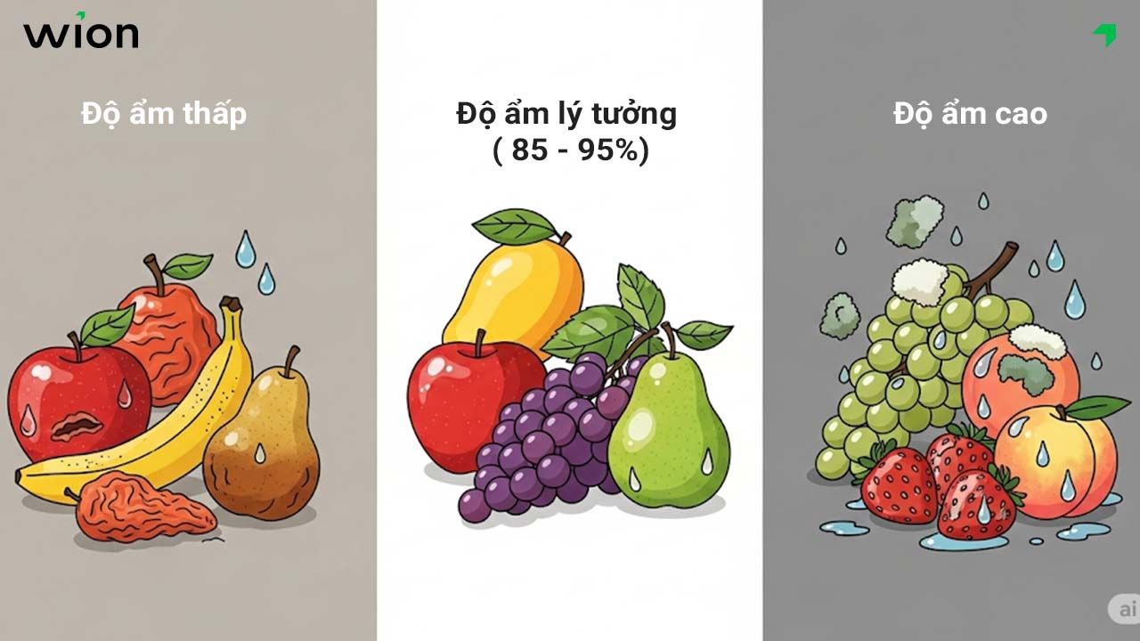 Vai trò của độ ẩm trong việc giữ cho hoa quả tươi ngon