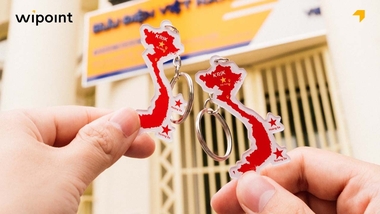 Móc khóa hình bản đồ chữ S Việt Nam