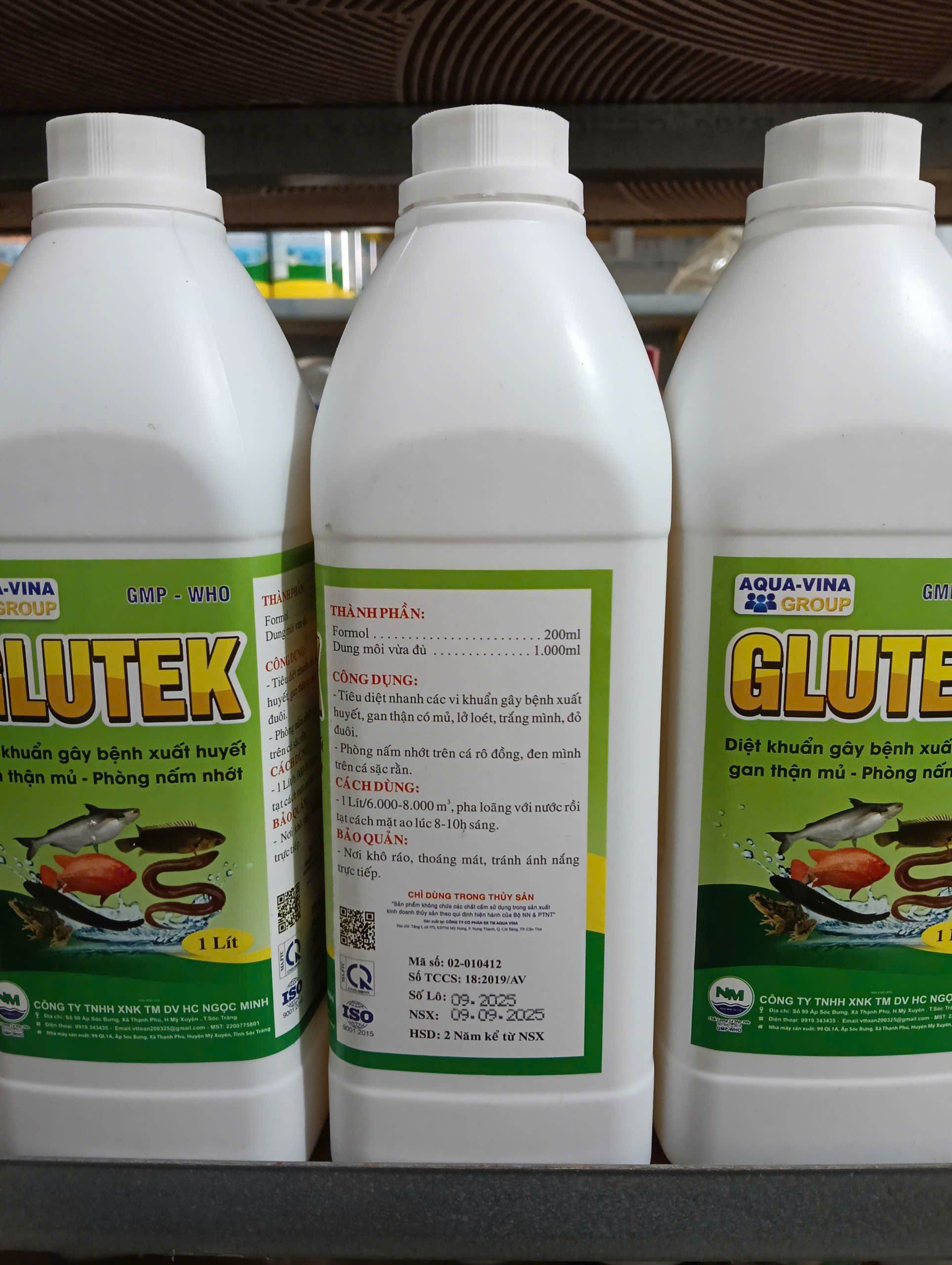 GLUTEK formol sát khuẩn ao nuôi cá tôm lươn