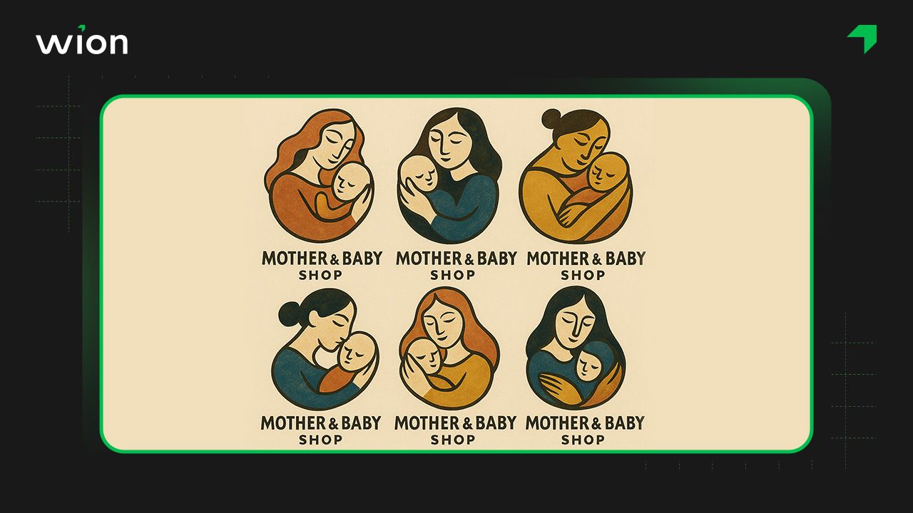 Mẫu thiết kế logo cửa hàng mẹ và bé