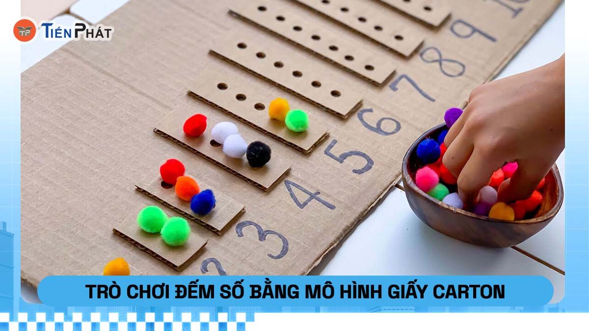 Trò chơi đếm số bằng mô hình bìa