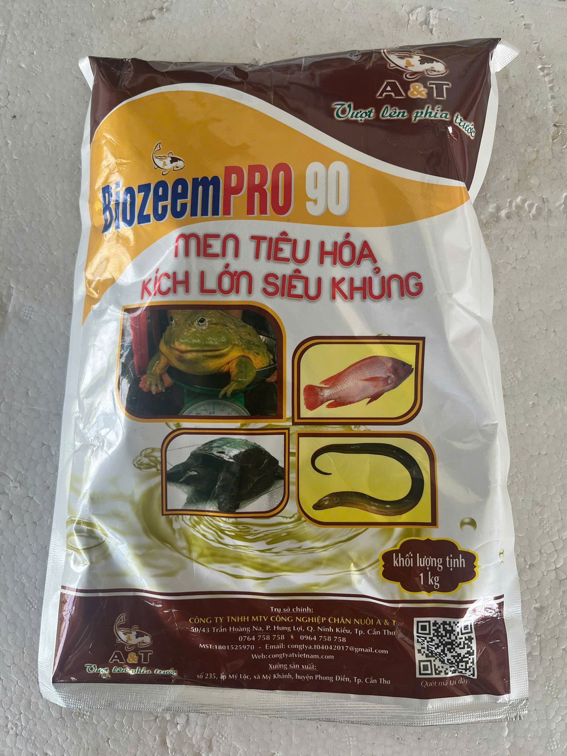 Men tiêu hóa Biozeem PRO 90 A&T 1kg cho cá tôm lươn