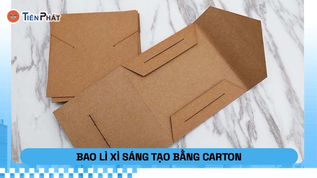 Bao lì xì sáng tạo từ giấy bìa